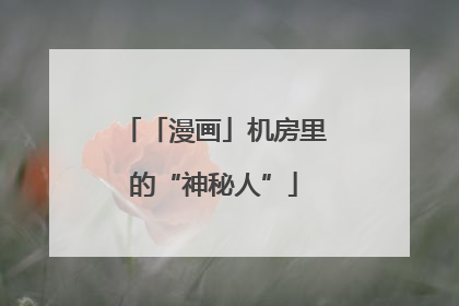 「漫画」机房里的“神秘人”