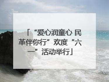 “爱心润童心 民革伴你行”欢度“六一”活动举行