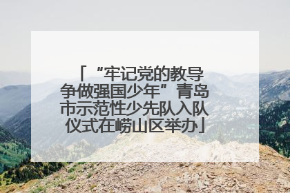 “牢记党的教导 争做强国少年”青岛市示范性少先队入队仪式在崂山区举办