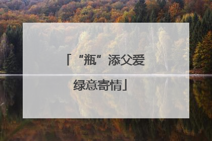 “瓶”添父爱 绿意寄情