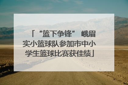 “篮下争锋” 峨眉实小篮球队参加市中小学生篮球比赛获佳绩