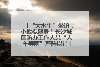 “大水牛”坐镇，小撬棍随身！长沙城区防办工作人员“人车等雨”严阵以待