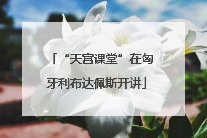 “天宫课堂”在匈牙利布达佩斯开讲