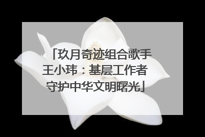 玖月奇迹组合歌手王小玮：基层工作者守护中华文明曙光