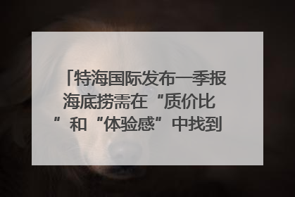 特海国际发布一季报 海底捞需在“质价比”和“体验感”中找到平衡｜新经济观察