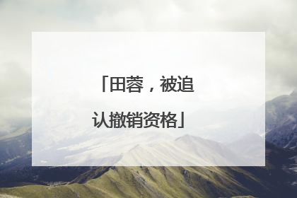 田蓉，被追认撤销资格