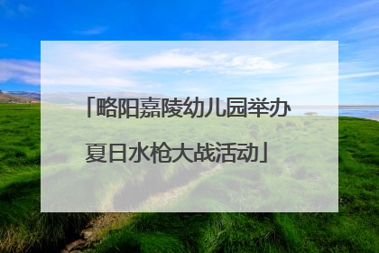 略阳嘉陵幼儿园举办夏日水枪大战活动