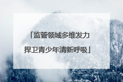 监管领域多维发力 捍卫青少年清新呼吸