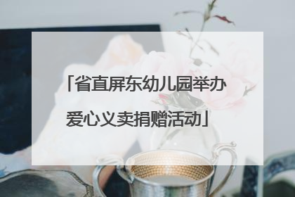 省直屏东幼儿园举办爱心义卖捐赠活动