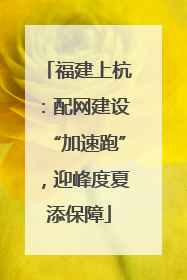 福建上杭：配网建设“加速跑”，迎峰度夏添保障