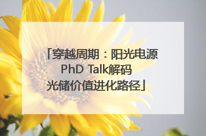穿越周期：阳光电源PhD Talk解码光储价值进化路径