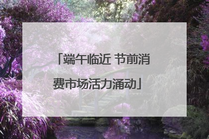 端午临近 节前消费市场活力涌动