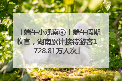 端午小观察③丨端午假期收官，湖南累计接待游客1728.81万人次
