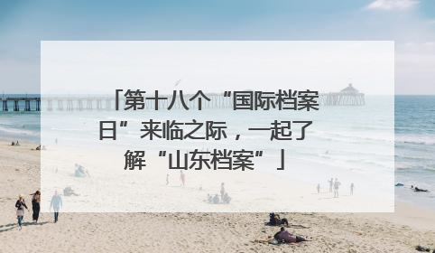 第十八个“国际档案日”来临之际，一起了解“山东档案”