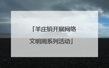 羊庄镇开展网络文明周系列活动