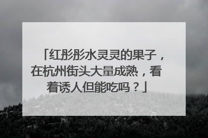 红彤彤水灵灵的果子，在杭州街头大量成熟，看着诱人但能吃吗？