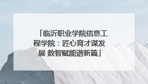 临沂职业学院信息工程学院：匠心育才谋发展 数智赋能谱新篇