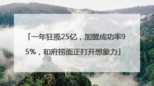 一年狂揽25亿，加盟成功率95%，和府捞面正打开想象力