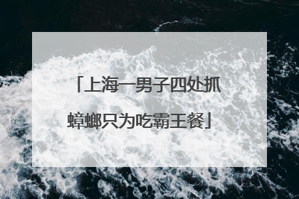 上海一男子四处抓蟑螂只为吃霸王餐