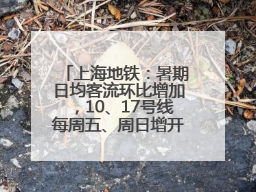 上海地铁：暑期日均客流环比增加，10、17号线每周五、周日增开加班车