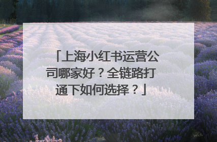 上海小红书运营公司哪家好？全链路打通下如何选择？