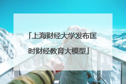 上海财经大学发布匡时财经教育大模型