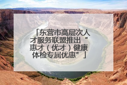 东营市高层次人才服务联盟推出“惠才（优才）健康体检专属优惠”
