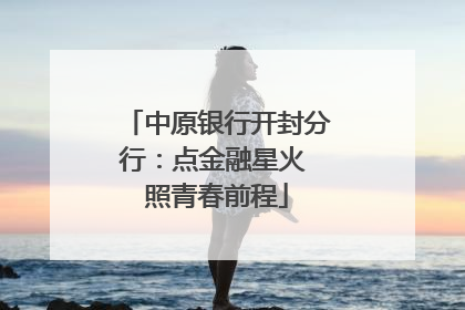 中原银行开封分行：点金融星火 照青春前程