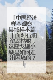 中国经济样本观察·县域样本篇丨面对石油资源枯竭，这座戈壁小城是如何走出困境的？