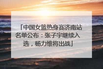 中国女篮热身赛济南站名单公布：张子宇继续入选，杨力维将出战