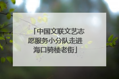 中国文联文艺志愿服务小分队走进海口骑楼老街