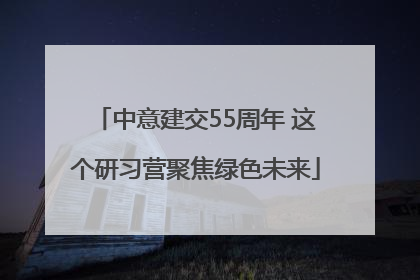中意建交55周年 这个研习营聚焦绿色未来