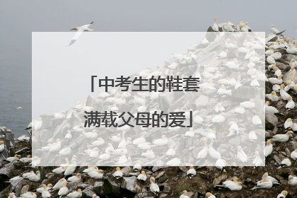 中考生的鞋套 满载父母的爱