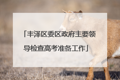 丰泽区委区政府主要领导检查高考准备工作