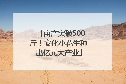 亩产突破500斤！安化小花生种出亿元大产业
