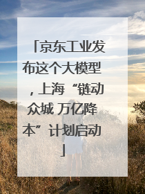 京东工业发布这个大模型，上海“链动众城 万亿降本”计划启动