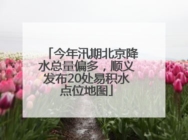 今年汛期北京降水总量偏多，顺义发布20处易积水点位地图