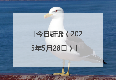 今日辟谣（2025年5月28日）
