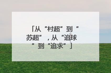 从“村超”到“苏超”，从“追球”到“追求”