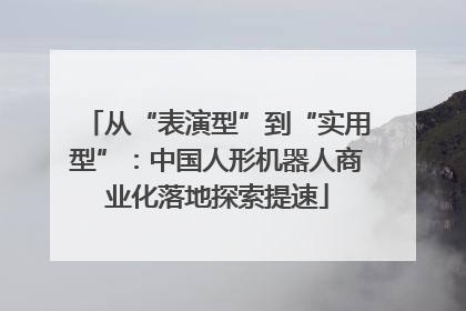 从“表演型”到“实用型”：中国人形机器人商业化落地探索提速