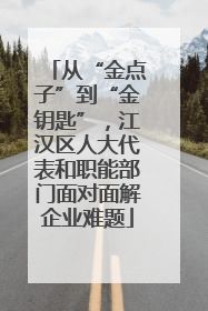 从“金点子”到“金钥匙”，江汉区人大代表和职能部门面对面解企业难题