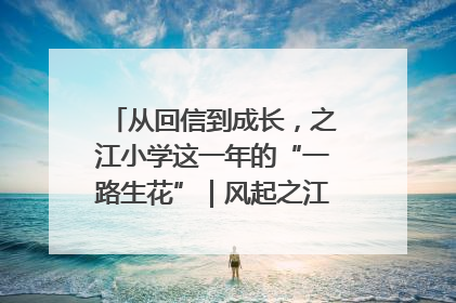 从回信到成长，之江小学这一年的“一路生花”｜风起之江 扶摇直上