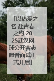 以热爱之名 赴青春之约 2025武汉网球公开赛志愿者面试正式开启