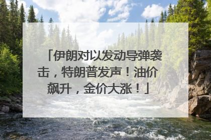 伊朗对以发动导弹袭击，特朗普发声！油价飙升，金价大涨！