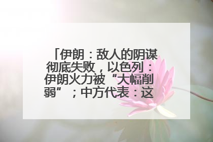 伊朗：敌人的阴谋彻底失败，以色列：伊朗火力被“大幅削弱”；中方代表：这次不能再有欺骗