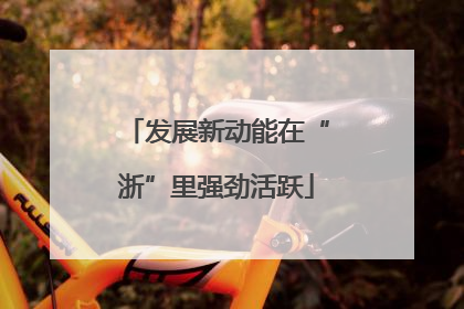 发展新动能在“浙”里强劲活跃