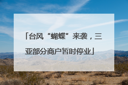 台风“蝴蝶”来袭，三亚部分商户暂时停业