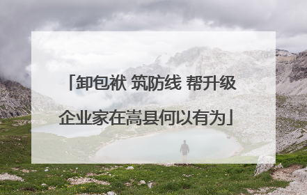 卸包袱 筑防线 帮升级 企业家在嵩县何以有为
