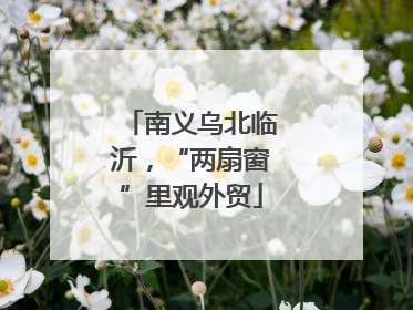 南义乌北临沂，“两扇窗”里观外贸