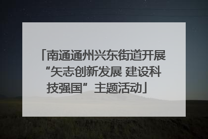 南通通州兴东街道开展“矢志创新发展 建设科技强国”主题活动
